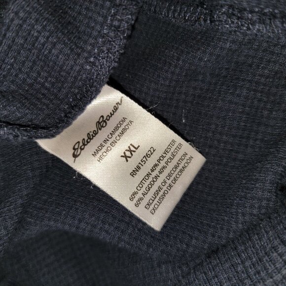 Eddie Bauer Mens Lounge Shorts XXL Navy Cotton & Polyester - Picture 4 of 6